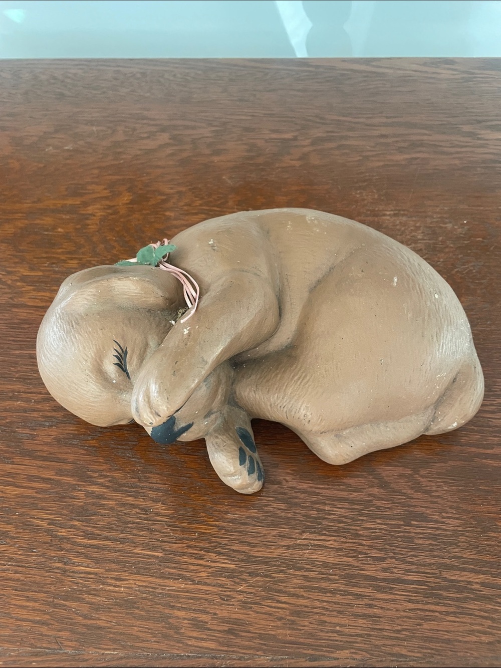 Brown Sleeping puppy Figurine - Decorative Home Art